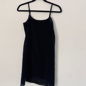 Theory Slip Dress Silk Mini Black Tank Women 2